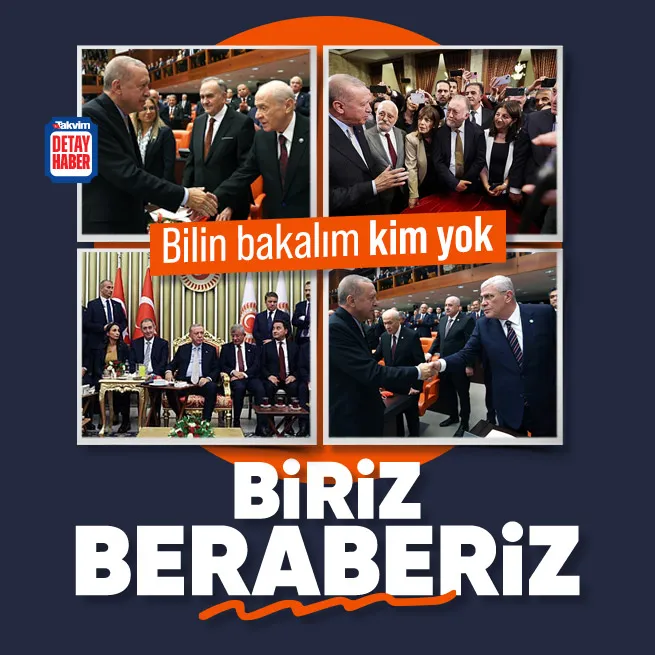 TBMMde renkli anlar! Önce açılış sonra resepsiyon... Başkan Erdoğandan biriz beraberiz mesajı: Tek tek tokalaştı
