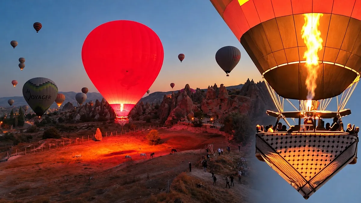 Kapadokya’da Gazze mesajı! Sıcak hava balonları kefiyelerle gökyüzüne yükseldi