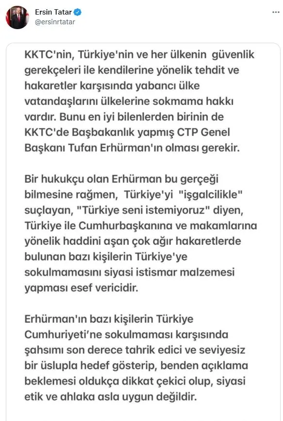 kktc-cumhurbaskani-ersin-tatardan-ctp-genel-baskani-tufan-erhurmana-tepki-1633904536344.jpg KKTC Cumhurbaşkanı Ersin Tatar'dan CTP Genel Başkanı Tufan Erhürman'a tepki!-1