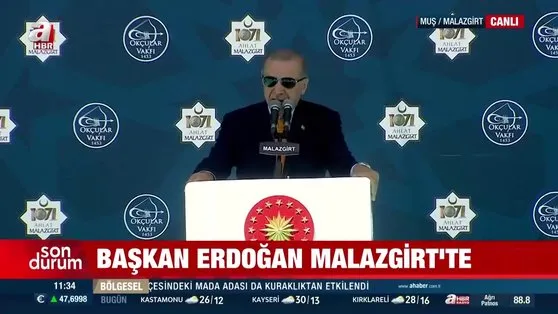 Başkan Erdoğan Malazgirt’te