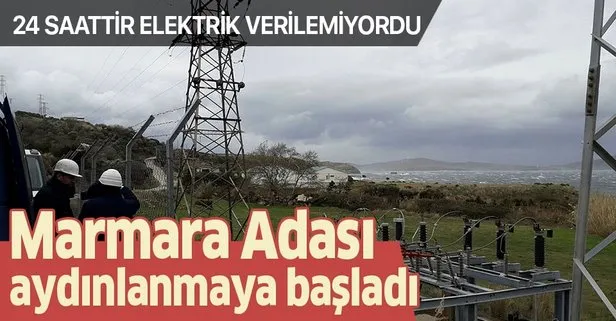 Marmara Adası’na elektrik verilmeye başlandı!