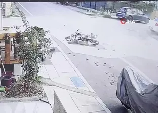 Edirne’de ölümlü motosiklet kazası kamerada!