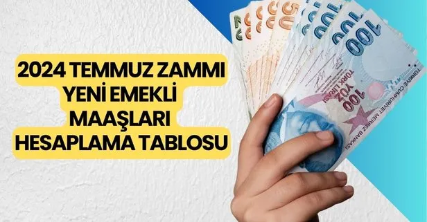 2024 Temmuz zammı ile yeni emekli maaşları: 9.000, 9.250, 10.000, 10.500, 12.500, 13.000 TL emekli maaşı alan kaç para alacak?