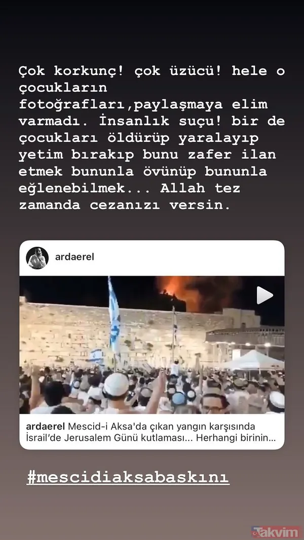 İsrail’e tepkiler çığ gibi büyüdü! Sanat camiasından paylaşımlar art arda geldi “Çocuklara zulmedilen bu dünyaya lanet olsun” - 7