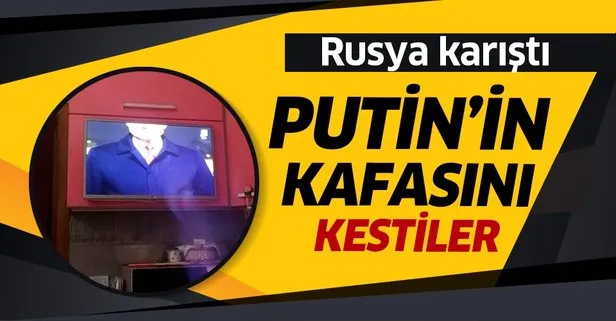 Rusya’da Kaskad TV Vladimir Putin’in kafasını ’kesik’ olarak yayına verdi!