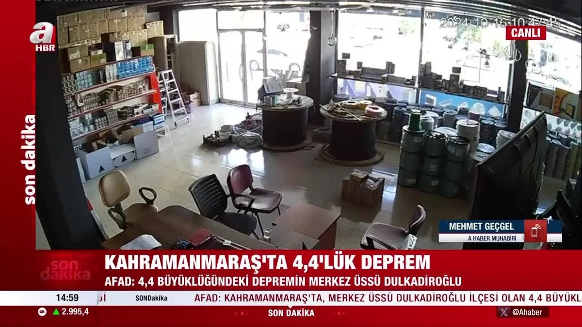 Kahramanmaraş'ta 4.4 büyüklüğünde deprem