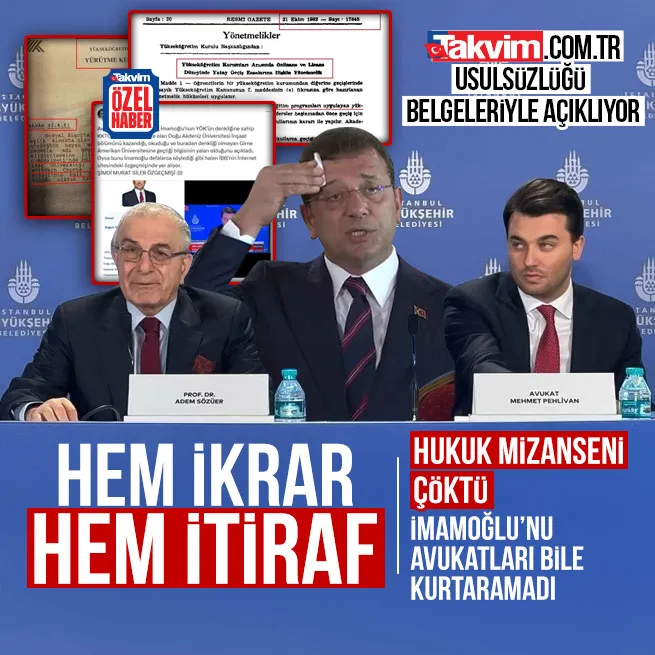 Diploması şaibeli olan İmamoğlunu avukatları da kurtaramadı! Hem ikrar hem de itiraf... Takvim.com.tr usulsüzlüğü belgeleriyle açıklıyor