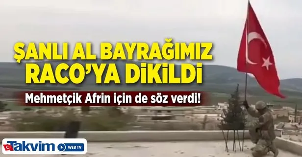 Raco'ya Türk bayrağı dikildi