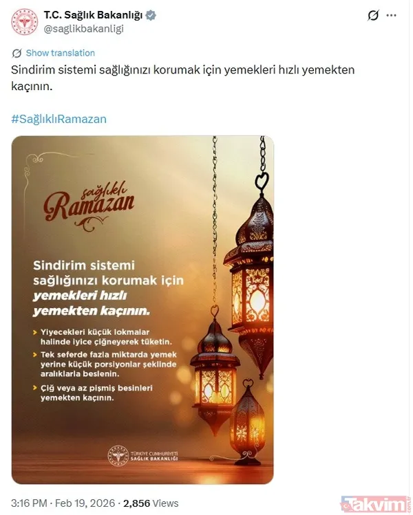 Sağlık Bakanlığı Ramazan'da sağlıklı beslenme önerileri paylaştı - 3