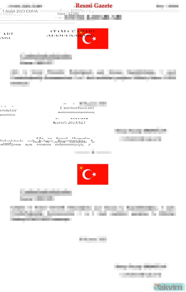 Atama kararları Resmi Gazete'de yayımlandı - 1