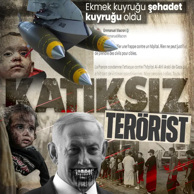 İşgalci İsrailden görülmemiş alçaklık: Kasıtlı olarak ekmek kuyruğu bulunan fırınları vuruyorlar!