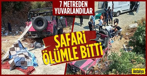 Alanya’da tur yapan safari aracı 7 metre yükseklikten şarampole devrildi! Ölü ve yaralılar var