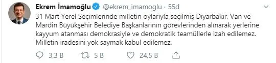 İşe gelince 'yok' teröre destek deyince 'var'! CHP'li Ekrem İmamoğlu'ndan HDP'ye skandal destek-1