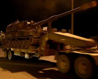 Suriye sınırına gece yarısı askeri sevkiyat