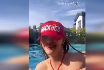 Mine Tugay havuz videosuyla mest etti!