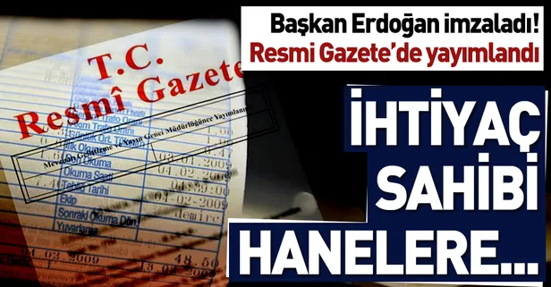 İhtiyaç sahiplerine elektrik tüketim desteği kararı Resmi Gazete'de