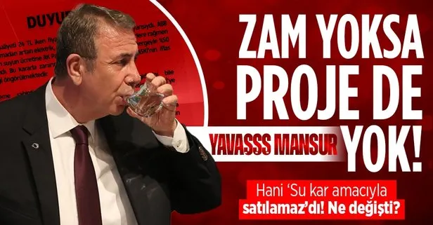 Son dakika: Suya indirimi kabul etmeyen CHP’li Ankara Büyükşehir Belediyesi Başkanı Mansur Yavaş ’ASKİ batıyor’ deyip tüm projeleri durdurdu