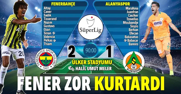 Fenerbahçe evinde Alanya'ya 2 attı 3 aldı!