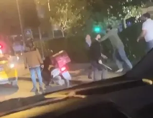 Taksici ve yolcular arasında tekme tokat kavga