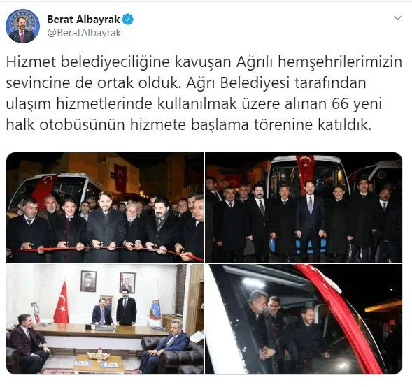 Ağrı’da 66 yeni halk otobüsü Bakan Albayrak'ın katıldığı törenle hizmete başladı-2