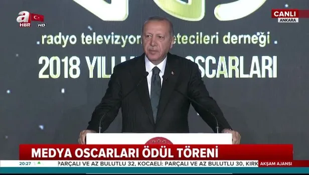 Son dakika: Başkan Erdoğan'dan Radyo ve Televizyon Gazetecileri Derneği Ödül Töreni'nde önemli açıklamalar