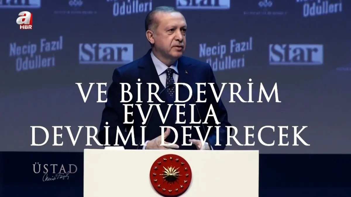Üstad Necip Fazıl’ın kelimeleri Başkan Erdoğan’ın sesiyle yeni nesle taşınıyor
