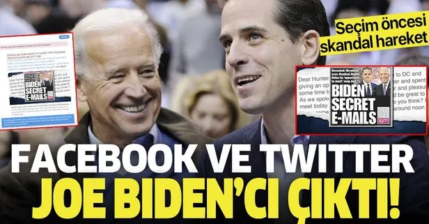 Facebook ve Twitter Joe Biden’cı çıktı! Skandal olaya çanak tuttular