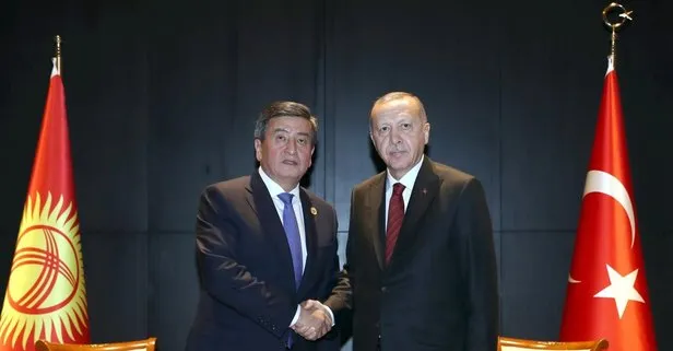 Son dakika: Başkan Erdoğan Kırgızistan Cumhurbaşkanı Sooronbay Ceenbekov ile görüştü
