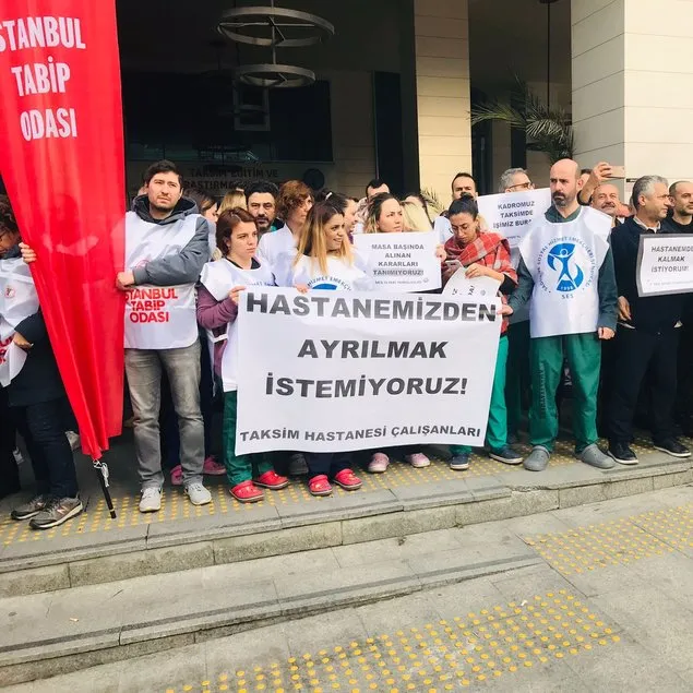 Taksim Eğitim Hastanesi’nde protesto