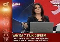 Habertürk spikerinin deprem ayıbı