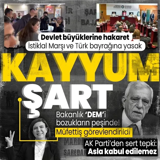 DEM Parti bölücü faaliyetlere hız verdi! Mardin’de İstiklal Marşı Diyarbakır’da Türk bayrağı yasaklandı | Sur’da devlet büyüklerine hakaret