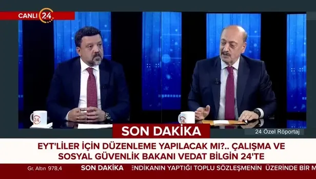EYT SON DAKİKA! EYT düzenlemesinde son durum! Bakan Vedat Bilgin canlı yayında tarih verdi