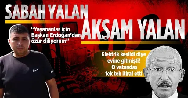Kılıçdaroğlu’nun elektrikleri kesildi diye evini ziyaret ettiği vatandaş gerçekleri tek tek itiraf etti: Başkan Erdoğan’dan özür diliyorum