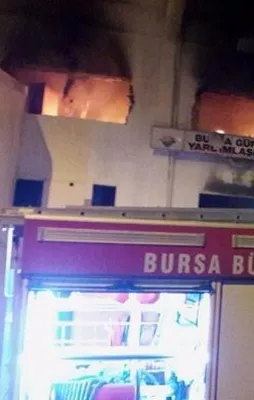 Bursa Atatürk Stadyumu'nda yangın