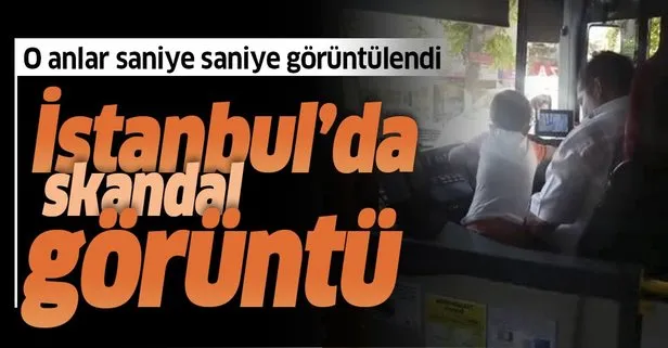 İstanbul’da çocuğa otobüs kullandıran şoför kamerada