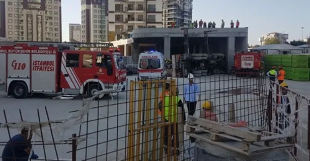 Son dakika: Bağcılar'da vinç kamyonu devrildi!