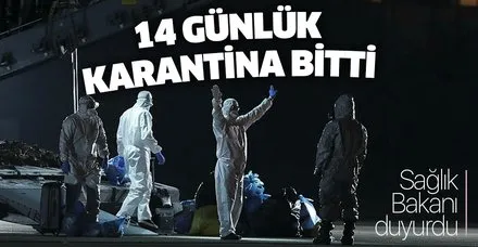 Son dakika: 14 günlük koronavirüs karantinası bitti! Çin'den tahliye edilen 42 kişinin tüm testleri negatif çıktı
