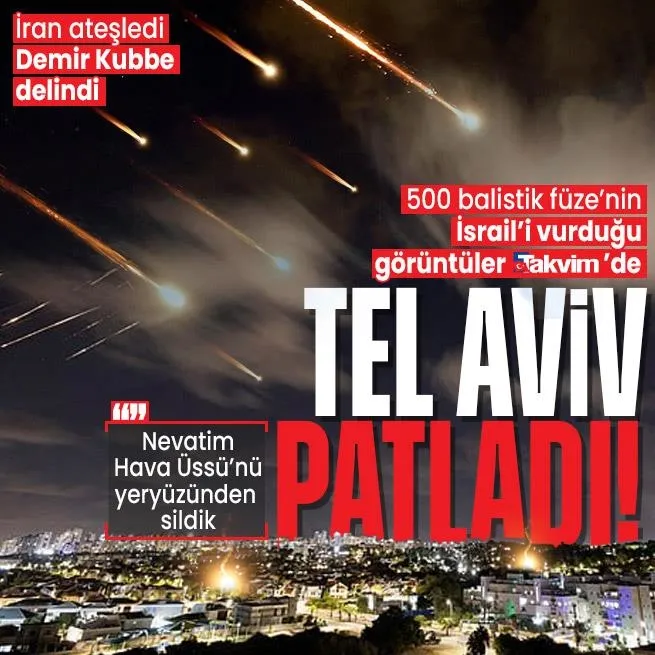 İran füzeleri ateşledi Demir Kubbe çöktü! Bölgeden sıcak görüntüler TAKVİMde