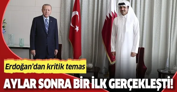 Son dakika: Başkan Erdoğan Katar Emiri, Al Sani ile görüştü