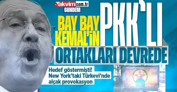 New York’ta alçak provokasyon! Kılıçdaroğlu’nun PKK’lı ortakları Türkevi’nin önüne Öcalan görselli kamyonet park ettiler
