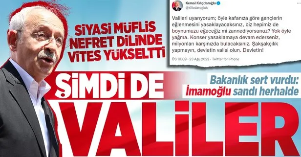 Kemal Kılıçdaroğlu’nun nefret dili katlanarak büyüyor! Şimdi de Valileri tehdit ve hakaret ederek hedef gösterdi