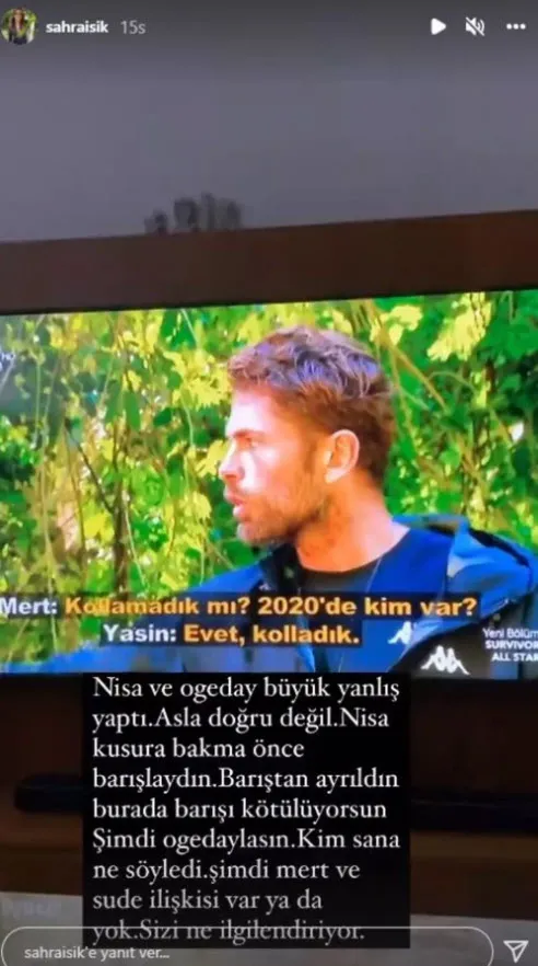 Survivor Sahra açtı ağzını yumdu gözünü 'bu nedir ya!' Mert Öcal skandalına bir yenisi daha 'Evrim Keklik'le de...' All Star...-7