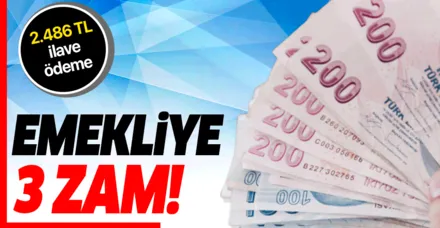emekliye 3 zam takvim