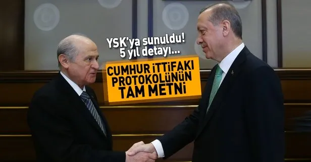 Cumhur İttifakı Protokolü’nün tam metni