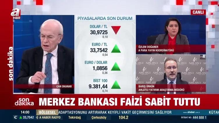 Merkez Bankası faizi 45’te sabit tuttu