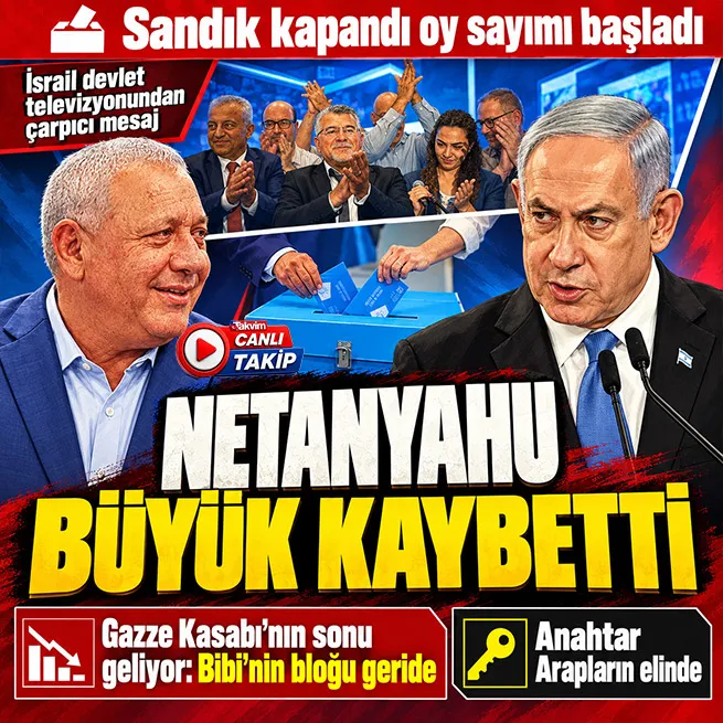 İsrail’de sandıklar kapandı: İlk anketlerde Netanyahu bloğu geride! İşte ilk sonuçlar...