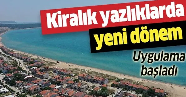 Kiralik Yazliklarda Sertifika Donemi Takvim