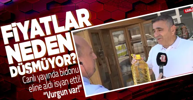 Marketler ayçiçek yağında fiyatları neden düşürmüyor? A Haber canlı yayınında açıkladı: Vurgun var