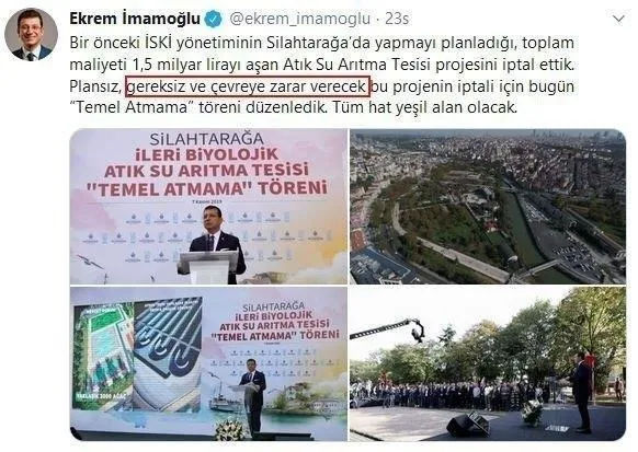 Ekrem İmamoğlu'nun iptal ettiği İleri Biyolojik Arıtma Tesisi projesine CHP'liler bir önceki dönem tam destek vermiş-5
