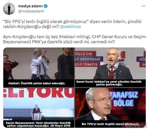 7’li koalisyonun Cumhurbaşkanı adayı Kemal Kılıçdaroğlu ve CHP'nin PKK-HDP ile ilişkisi! Arşiv unutmadı: CHP neyse PYD de odur - 6